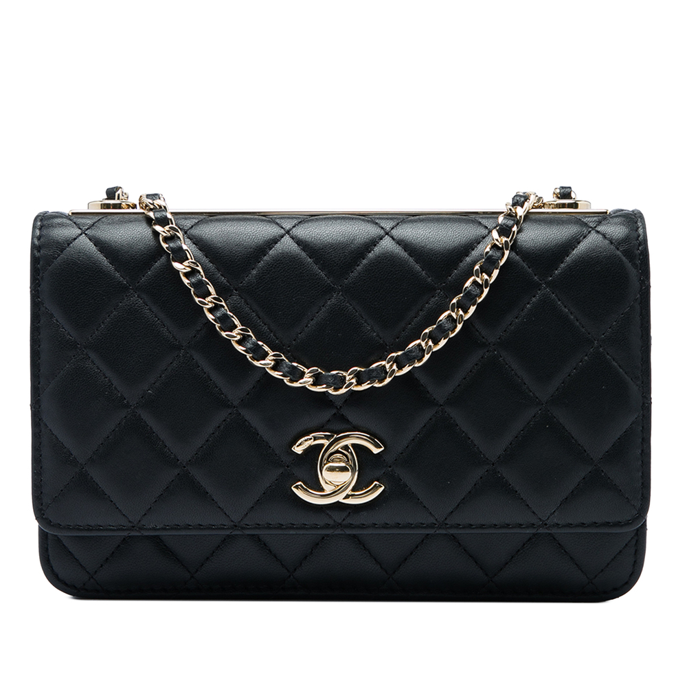 Pre-Loved Chanel Quilted Lambskin Trendy CC Wallet On Chain